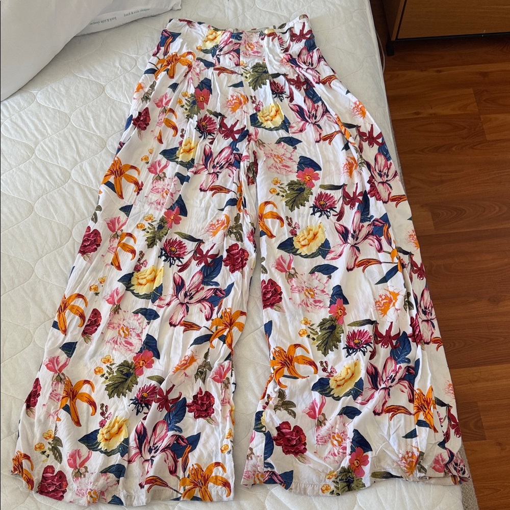 GUESS emelline palazzo floral wide leg pant set - Picture 2 of 4